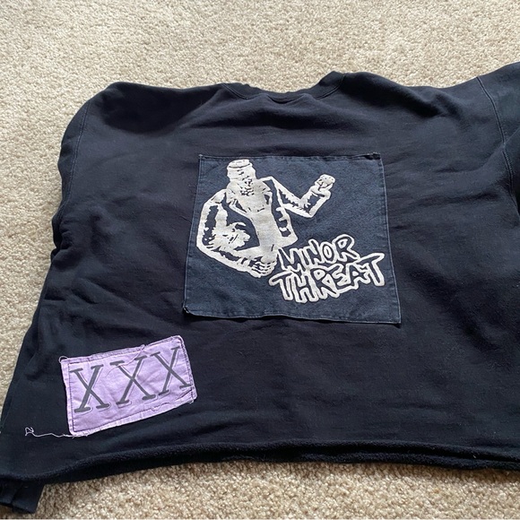 Sweatshirt, Cropped Crewneck XXX Straight Edge - Picture 2 of 8